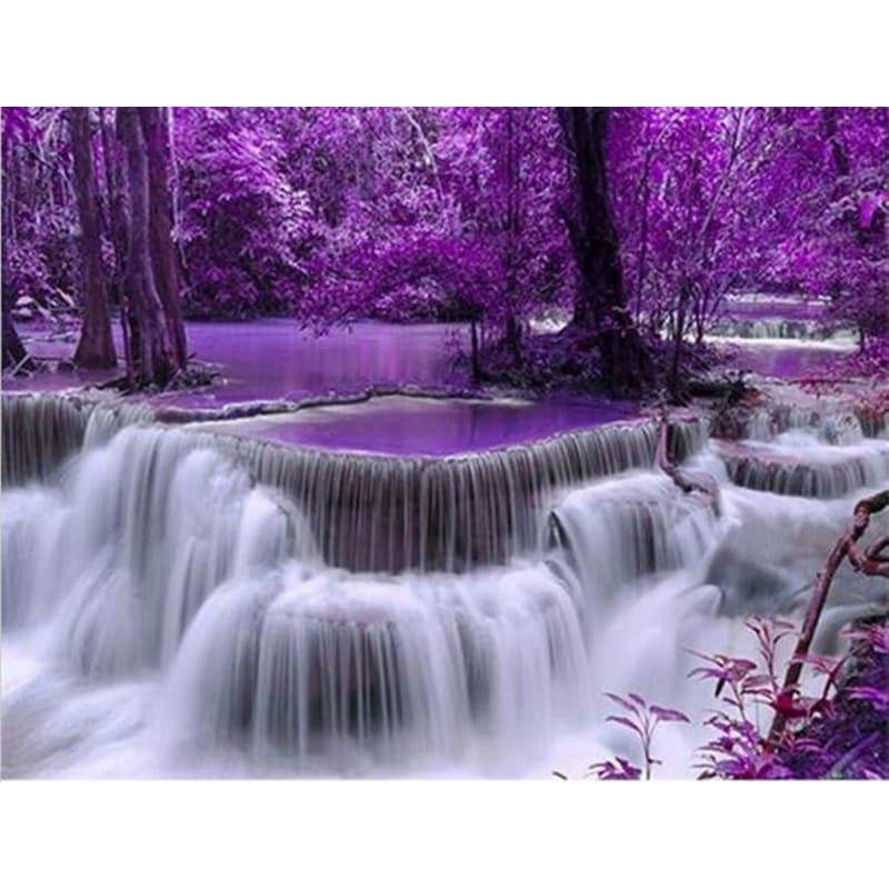 Landscape Waterfall Diy Paint By Numbers PBN50415 - NEEDLEWORK KITS