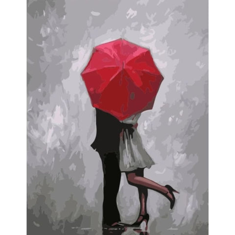 Lover Under Umbrella Diy Paint By Numbers Kits ZXQ2753 - NEEDLEWORK KITS