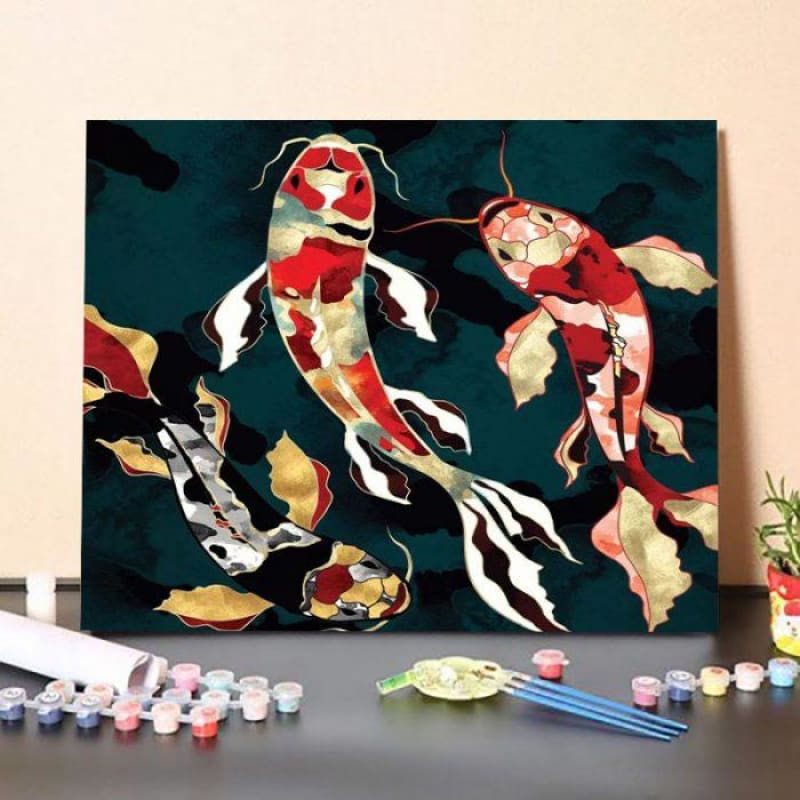 Metallic Koi Paint By Numbers Kit Australia Paint By Numbers