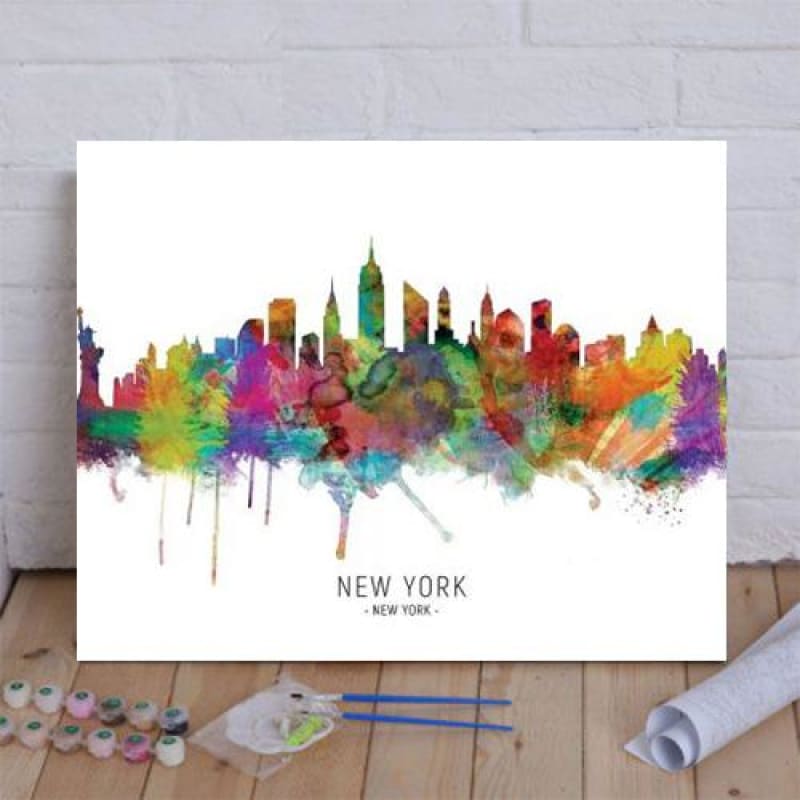New York City Skyline Paint By Numbers Kit – Australia Paint By Numbers