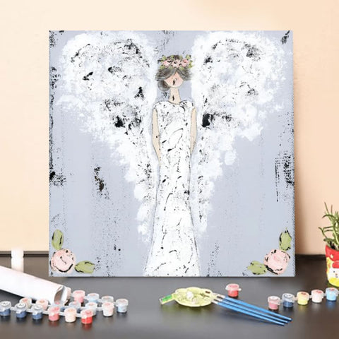 Paint by Numbers Kit-An angel in a garland