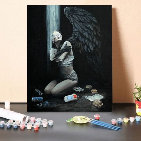 Paint by Numbers Kit-Angel in the dungeon
