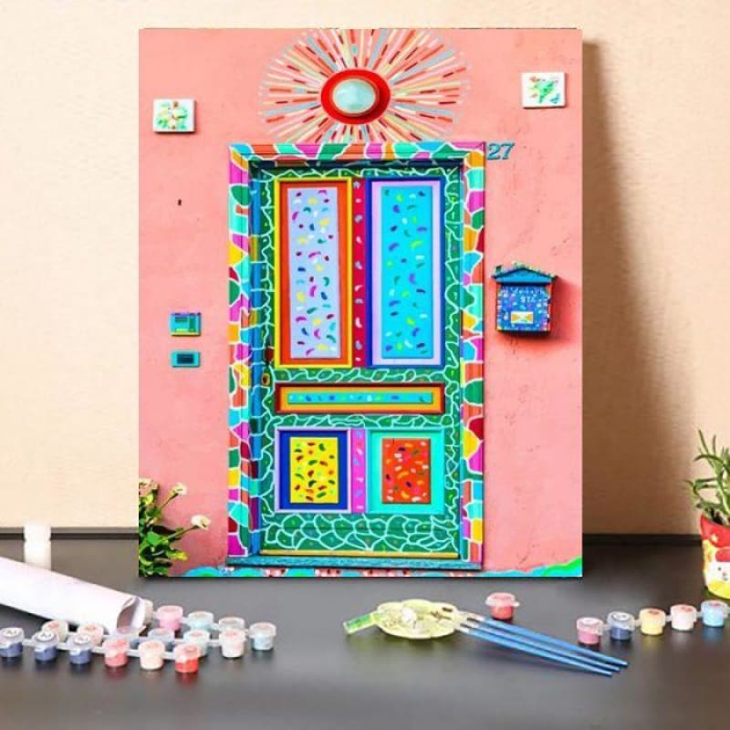 Paint By Numbers Kit Artistic Colorful Door Australia Paint By Numbers