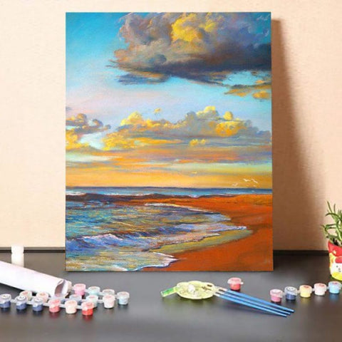 Paint By Numbers Kit-Beach and Sunset