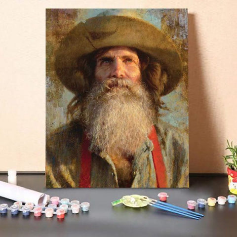 Paint By Numbers Kit-Bearded Cowboy