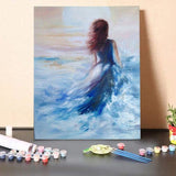 Paint By Numbers Kit-Blue Skirt Girl