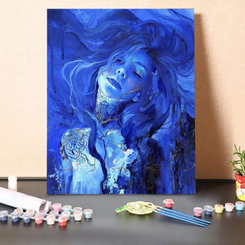 Paint by Numbers Kit-Blue Soul