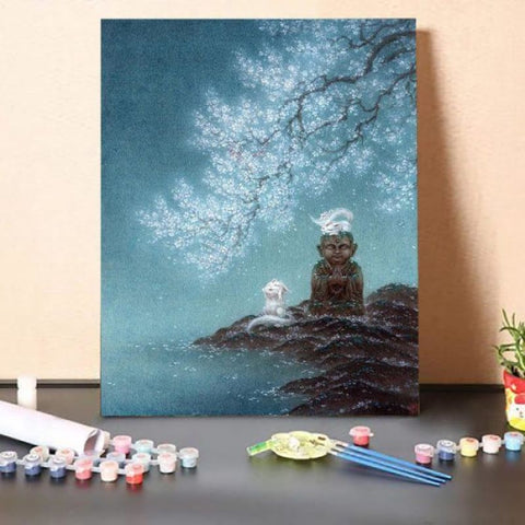 Paint by Numbers Kit-Buddha stele