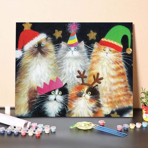 Paint By Numbers Kit – Christmas Cats