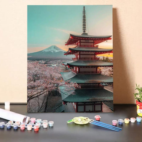 Paint by Numbers Kit – Chureito Pagoda