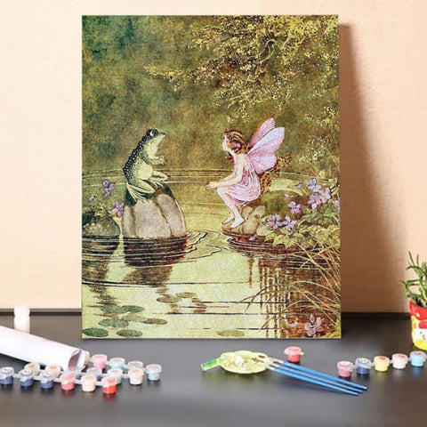 Paint by Numbers Kit-Conversation By The Pond