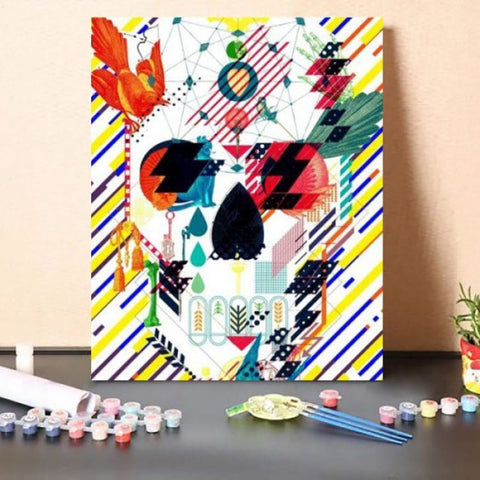 Paint By Numbers Kit Double faced Skull