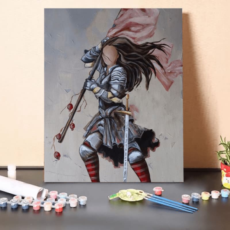 Paint by Numbers Kit-Female soldier – Australia Paint By Numbers