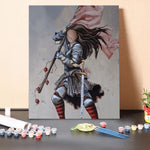 Paint by Numbers Kit-Female soldier