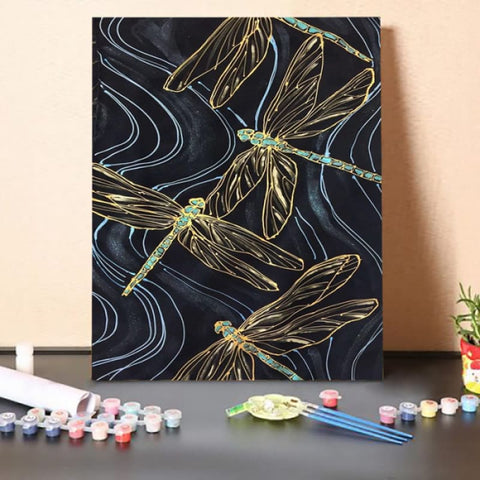 Paint by Numbers Kit-Floating Dragonfly