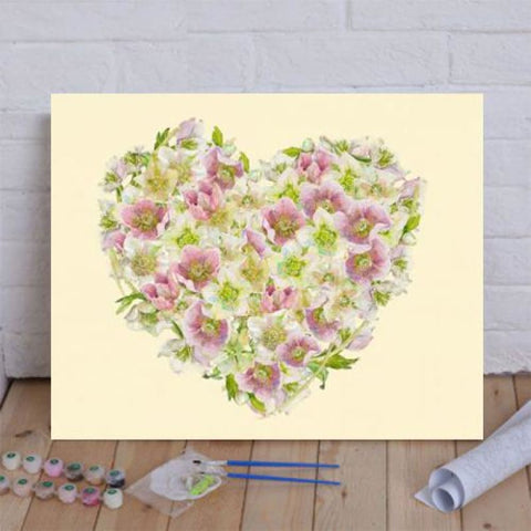 Paint by Numbers Kit Flower Heart 2