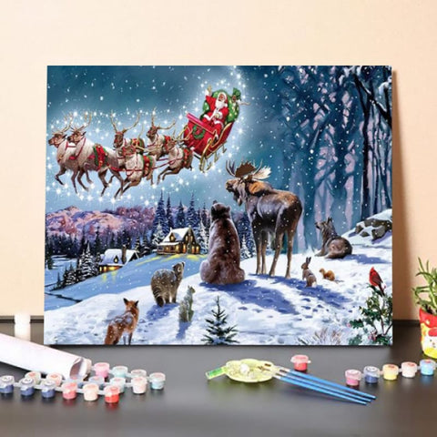 Paint By Numbers Kit-Guardian – Magical Xmas