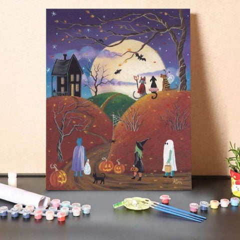 Paint By Numbers Kit – Halloween at Night