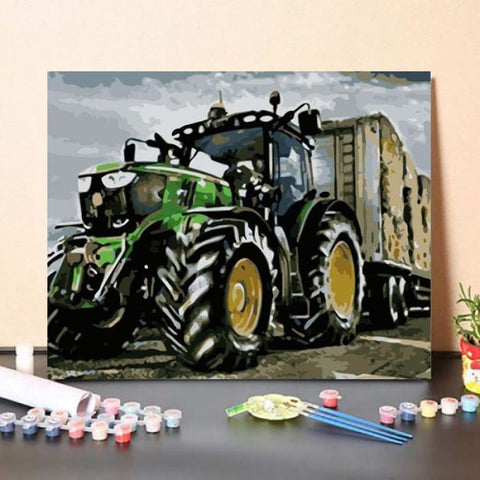 Paint By Numbers Kit Harvest Tractor