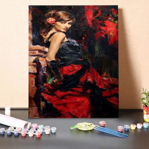 Paint By Numbers Kit-Passion Girl