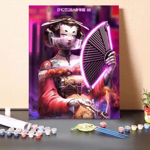 Paint by Numbers Kit-Punk Geisha