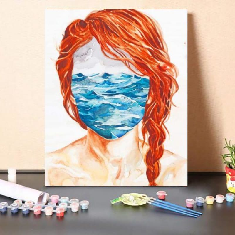 Paint By Numbers Kit Sea Face Art