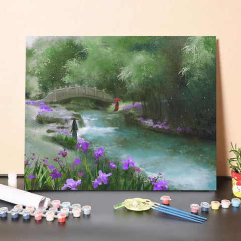 Paint by Numbers Kit-By the bridge