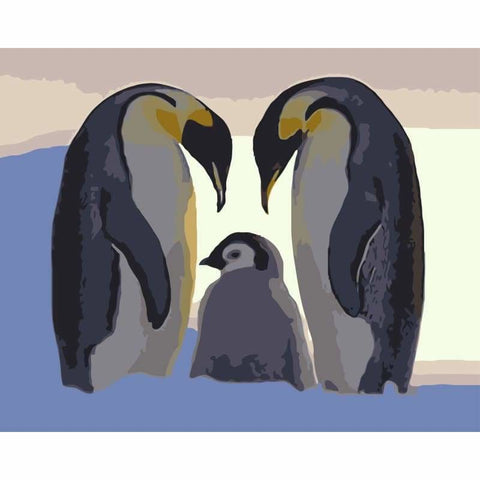 Penguin Diy Paint By Numbers Kits WM-277 - NEEDLEWORK KITS