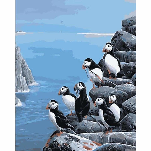 Penguin Diy Paint By Numbers Kits WM-444 - NEEDLEWORK KITS