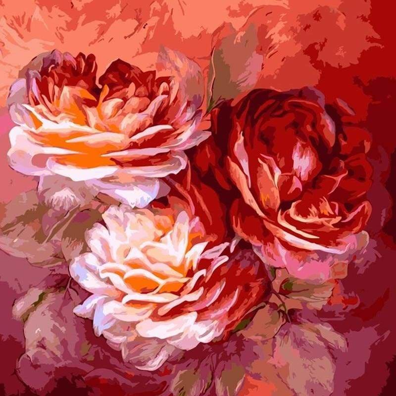 Peony Flower Diy Paint By Numbers Kits VM52041 Australia Paint By Numbers