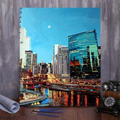 Perfect Night in Chicago Paint By Numbers Kit