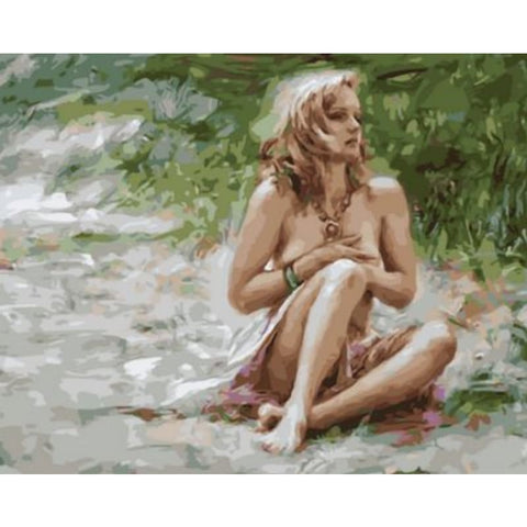 Portrait Nude Diy Paint By Numbers Kits ZXQ1387-24 - NEEDLEWORK KITS