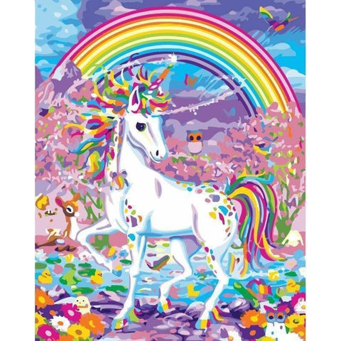 Rainbow Unicorn Diy Paint By Numbers Kits WM-167 - NEEDLEWORK KITS