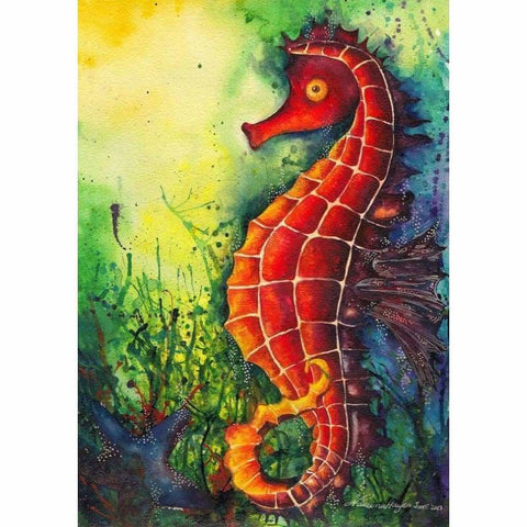 Seahorse Diy Paint By Numbers Kits QFA90068 - NEEDLEWORK KITS