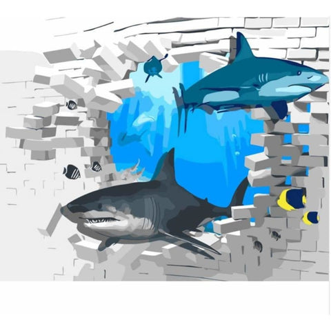 Shark Diy Paint By Numbers Kits VM30254 - NEEDLEWORK KITS
