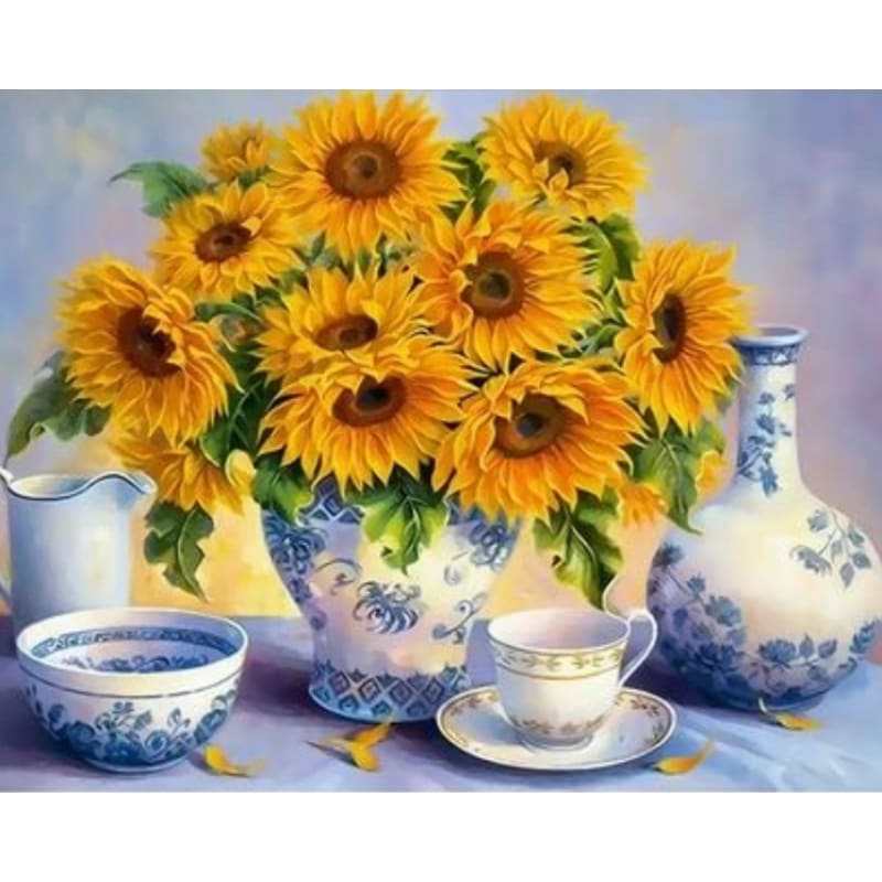Sunflower Diy Paint By Numbers Kits ZXQ2394 - NEEDLEWORK KITS
