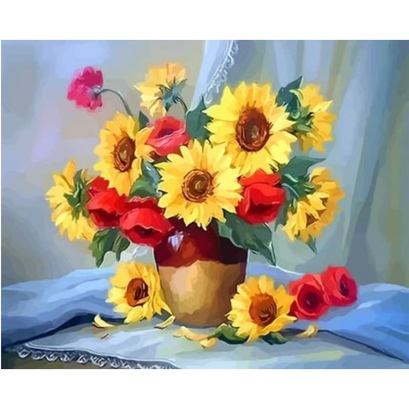 Sunflower Diy Paint By Numbers Kits ZXQ2853 - NEEDLEWORK KITS