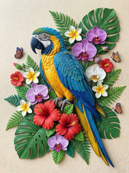 Tropical Macaw Bloom (80 Colours)