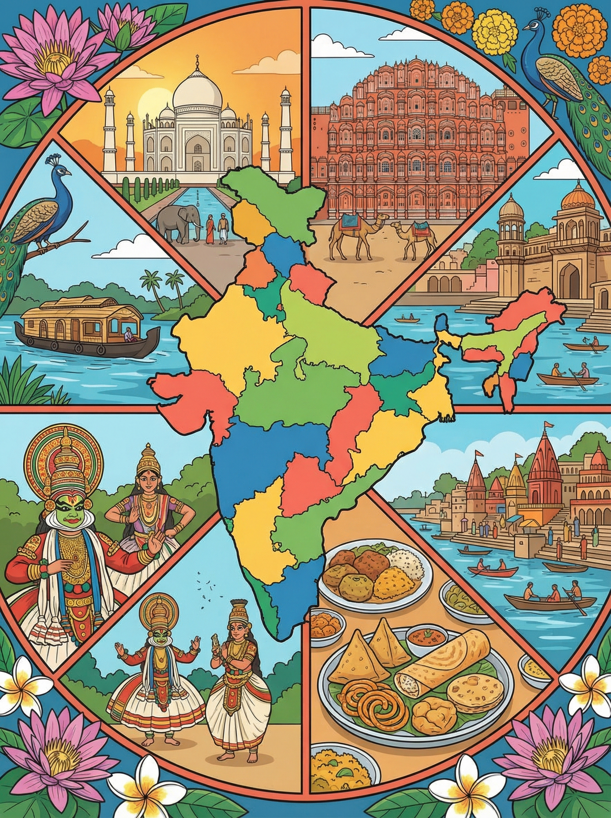 India Cultural Mosaic (80 Colours)