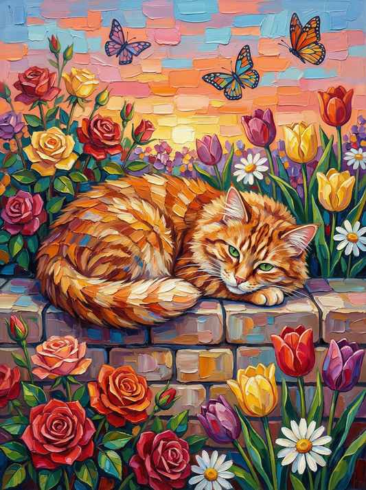 Garden Wall Cat (120 Colours)