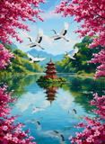 Cranes Over Tranquility (120 Colors)
