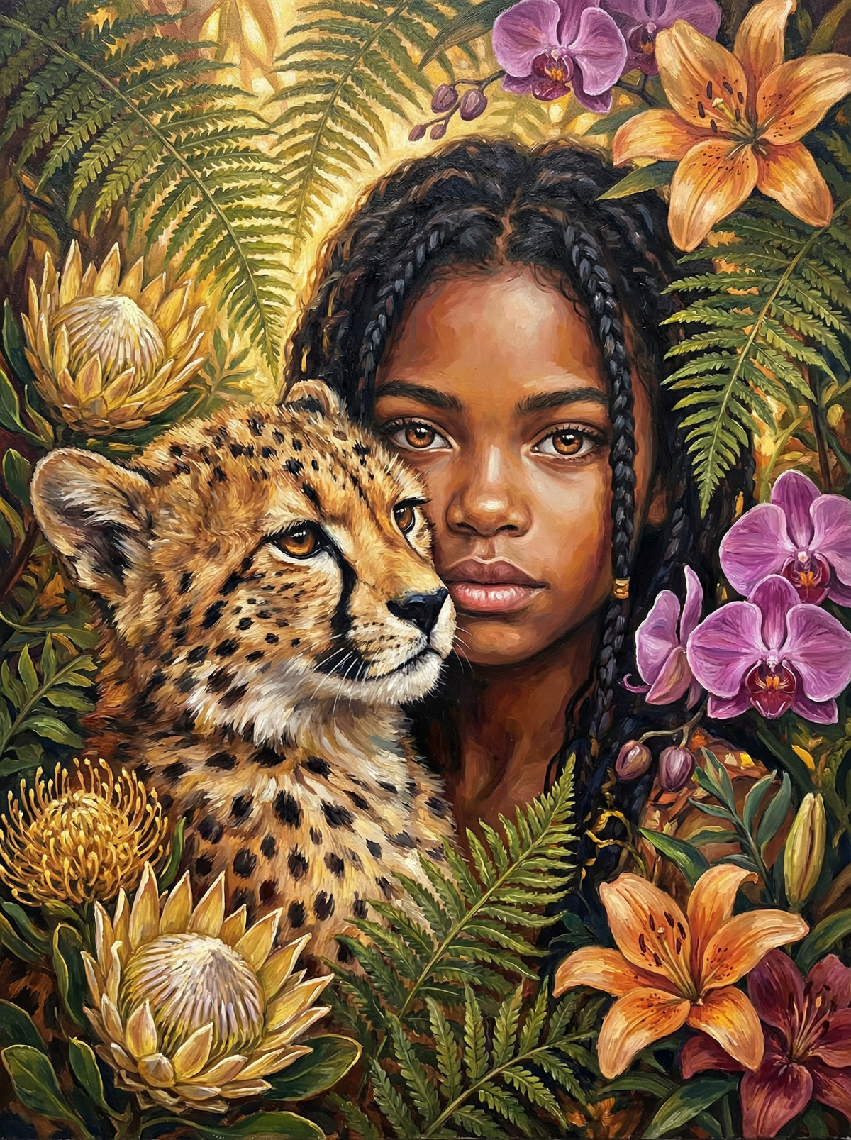 Grace Girl and Cheetah (120 Colours)