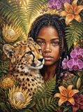 Grace Girl and Cheetah (120 Colors)