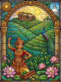 Sri Lankan Dancer and Peacock (80 Colors)
