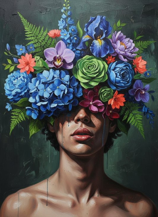 Floral Veil Portrait (120 Colours)