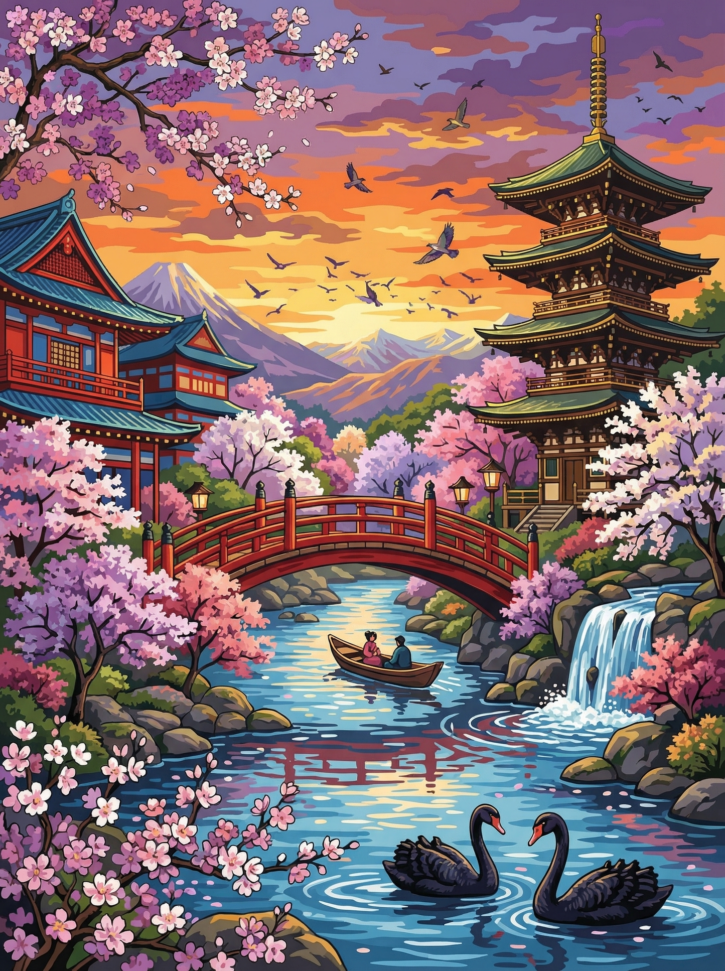 Sakura Evening in Kyoto (80 Colours)