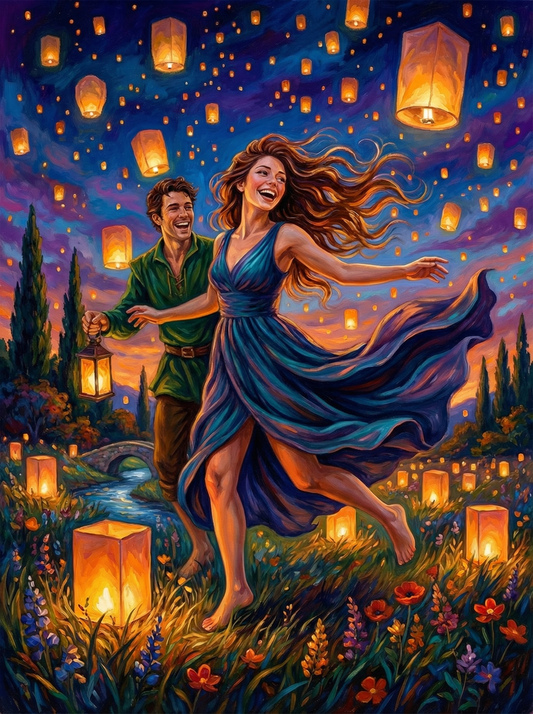 Lantern Festival Dancing Couple (120 Colours)