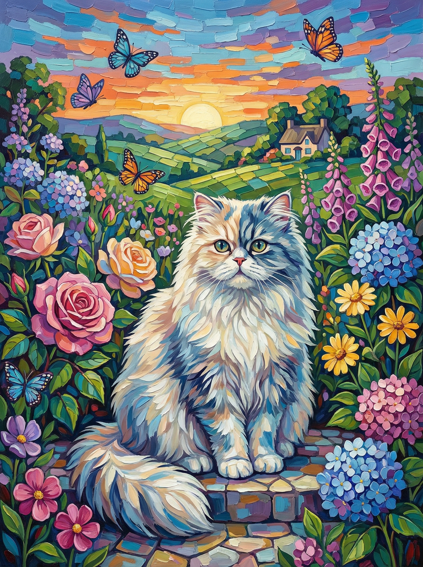 Butterfly Meadow Cat (80 Colours)