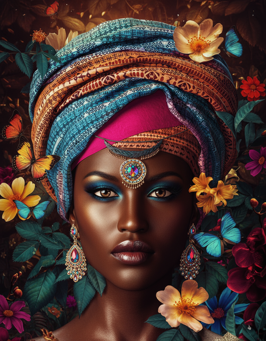 Butterfly Queen Portrait (80 Colours)
