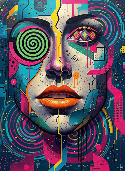 Digital Drip Face (80 Colours)